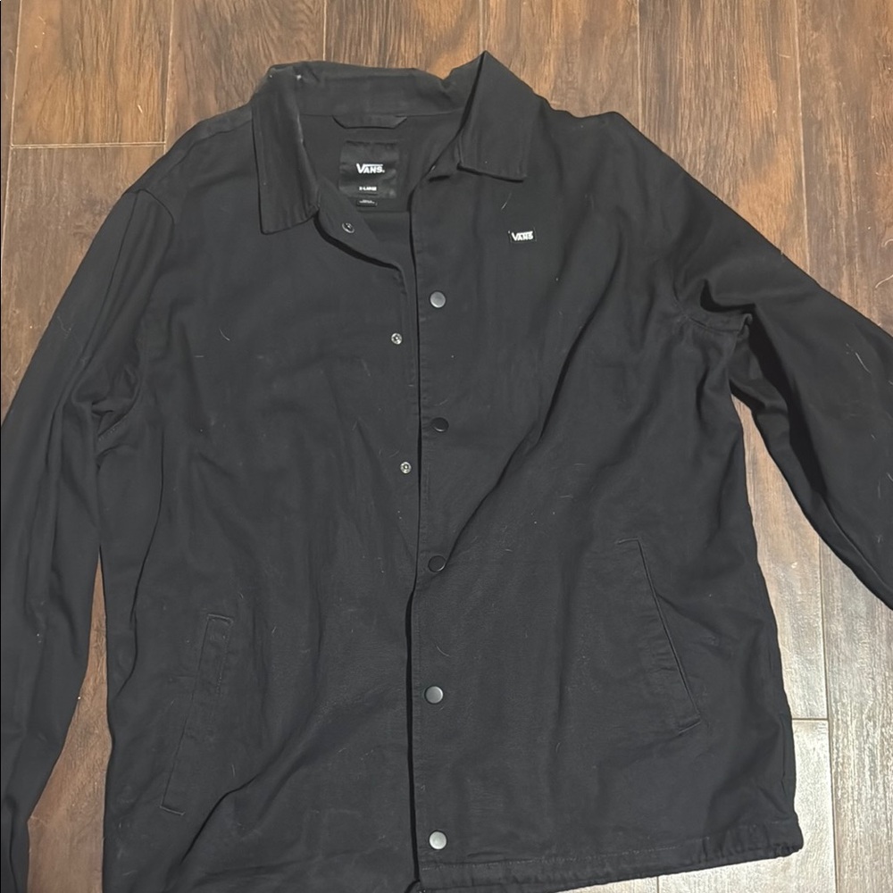 Vans Black Lightweight Shirt Jacket with Classic Design